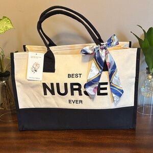 Chic Black and Cream Tote Bag